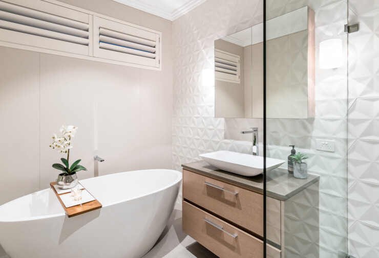 Donnez du relief à votre salle de bains avec du carrelage 3D !